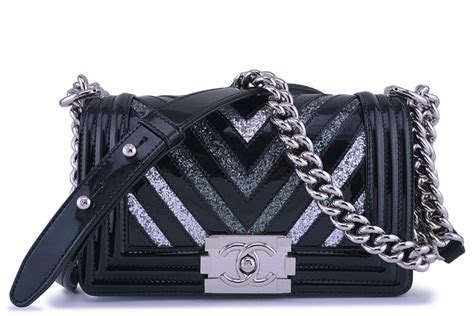 chanel black patent boy bag|chanel purse bag.